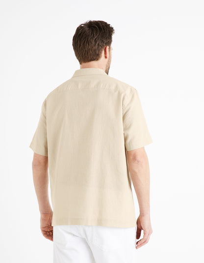 Relax Linen Cotton Shirt - Beige_DAVISCO_BEIGE_04