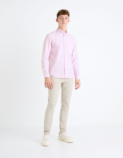 Regular Shirt 100% Oxford Cotton - Light Pink_DAXFORD_LIGHT PINK_03