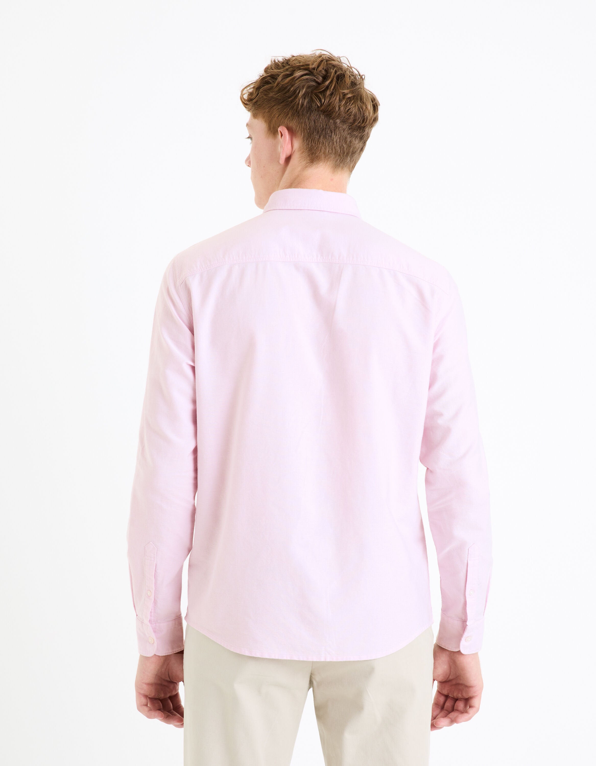 Regular Shirt 100% Oxford Cotton - Light Pink_DAXFORD_LIGHT PINK_04