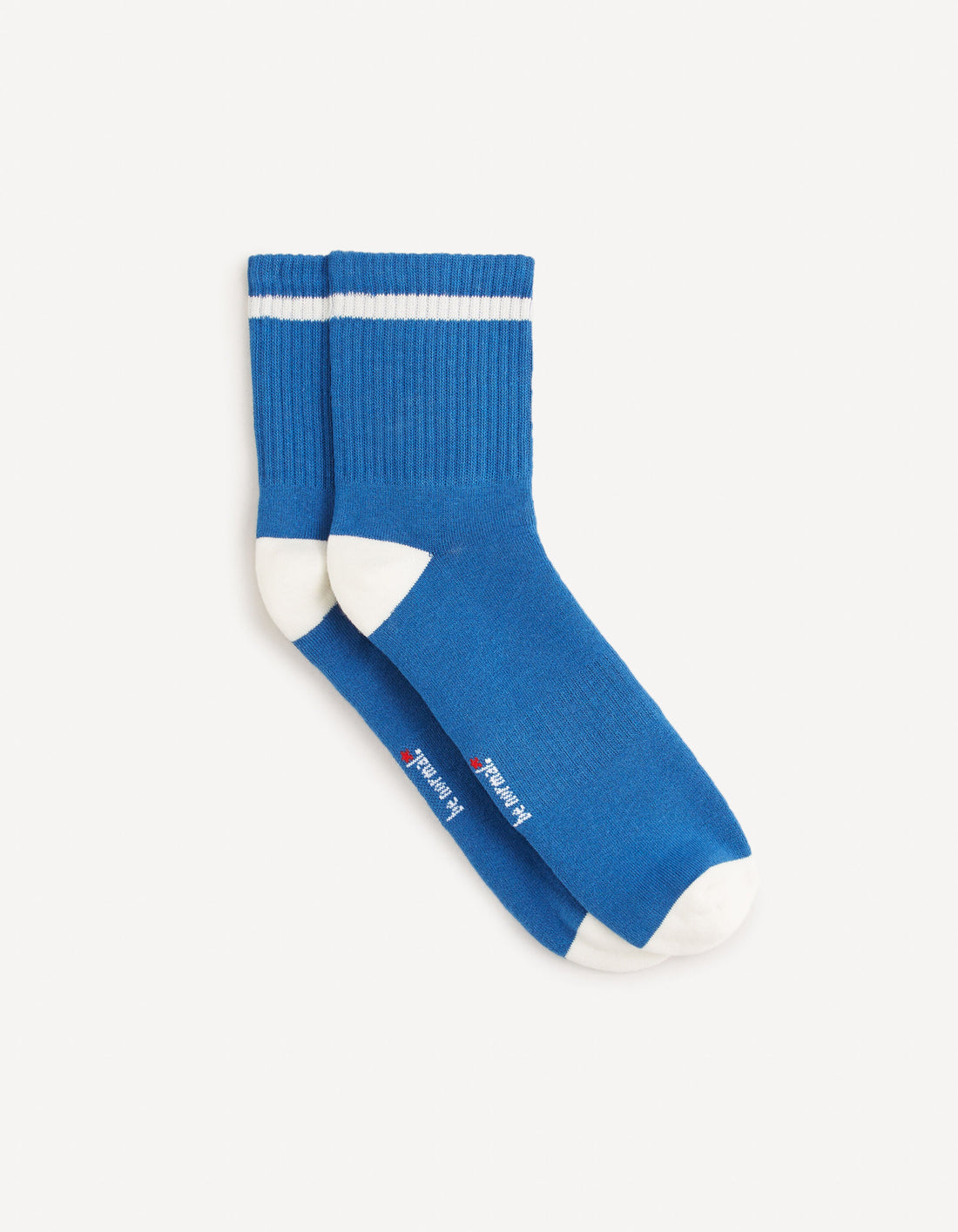 Cotton Mid-Height Sports Socks - Light Blue_DIHALF_BLUE MEDIUM_01