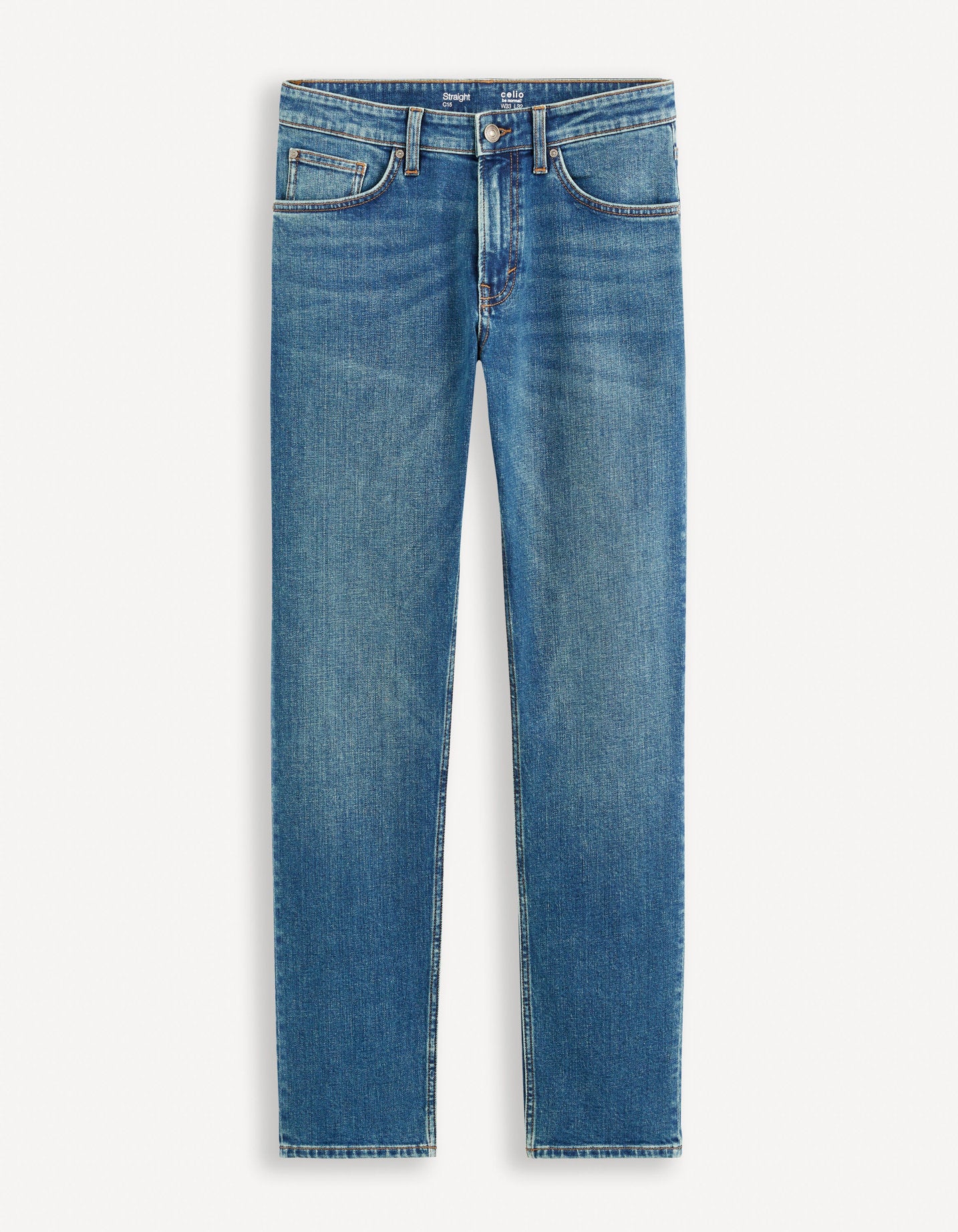 C15 3-Length Straight Jeans - Double Stone_DOBLEU15_DOUBLE STONE_02