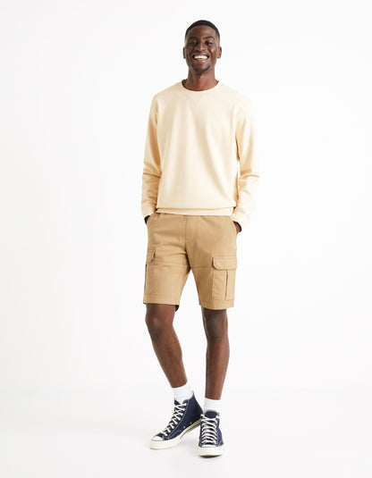 Cargo Bermuda Shorts Cotton Elastane - Beige_DOBOOKBM_BEIGE_03