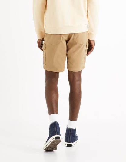 Cargo Bermuda Shorts Cotton Elastane - Beige_DOBOOKBM_BEIGE_04