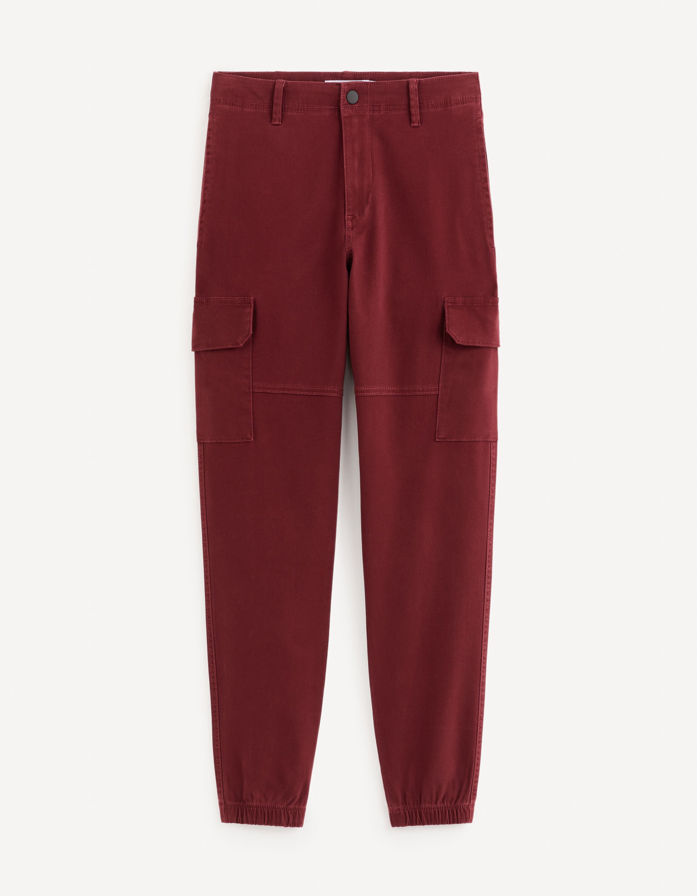 Slim Cargo Pants - Burgundy_DOLYTE_BORDEAUX 02_02