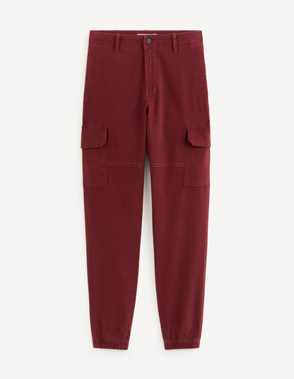 Slim Cargo Pants - Burgundy_DOLYTE_BORDEAUX 02_02