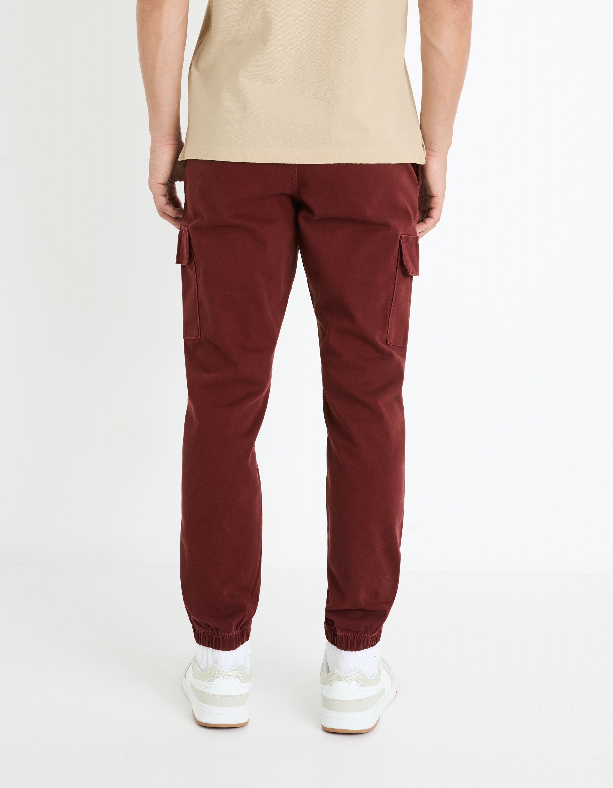 Slim Cargo Pants - Burgundy_DOLYTE_BORDEAUX 02_04