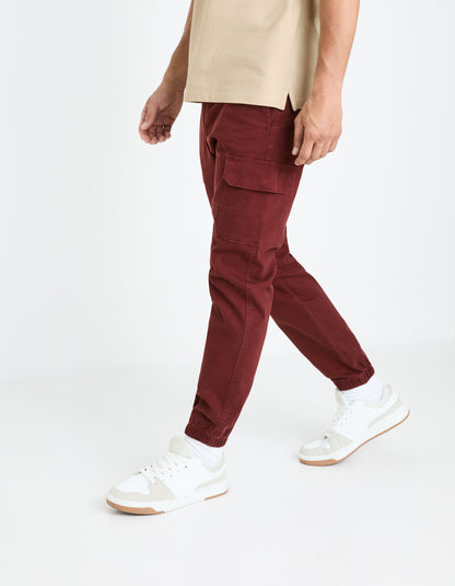 Slim Cargo Pants - Burgundy_DOLYTE_BORDEAUX 02_05