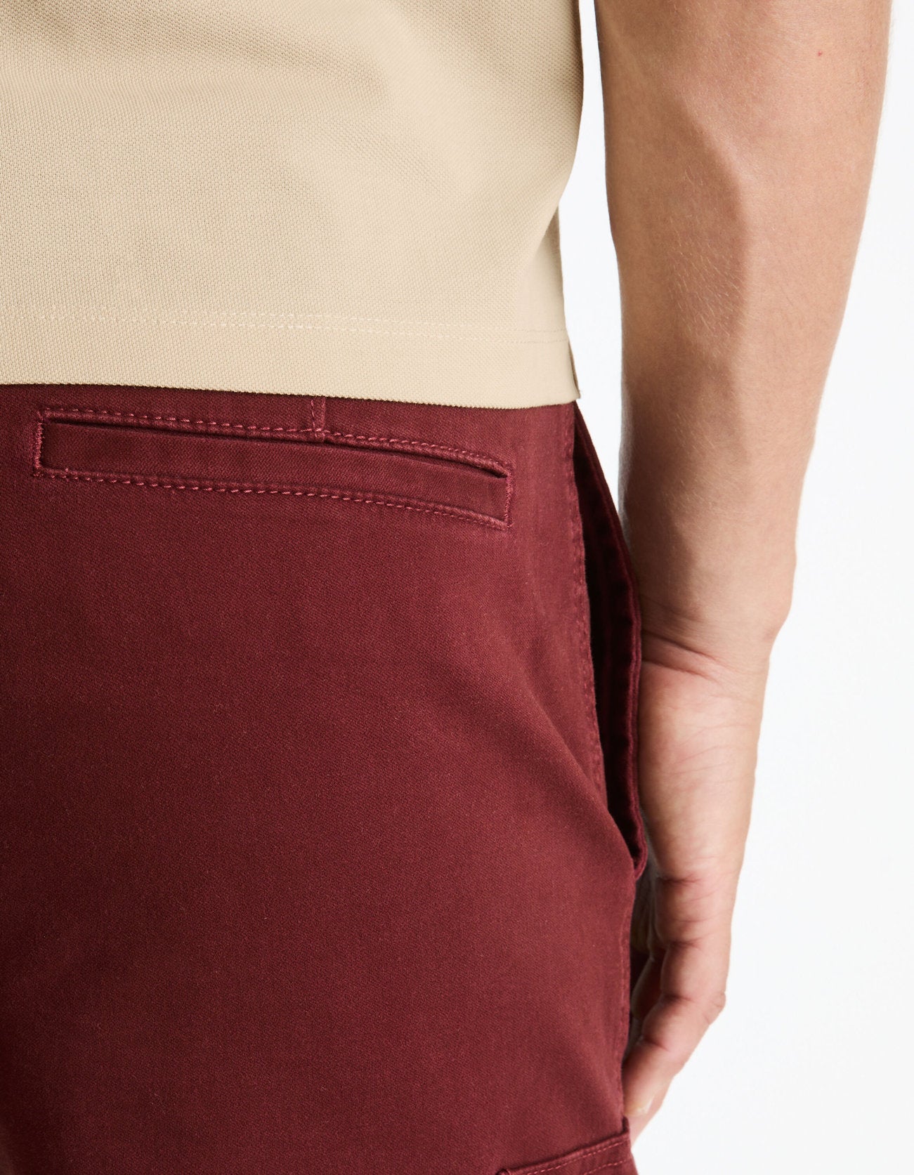 Slim Cargo Pants - Burgundy_DOLYTE_BORDEAUX 02_06