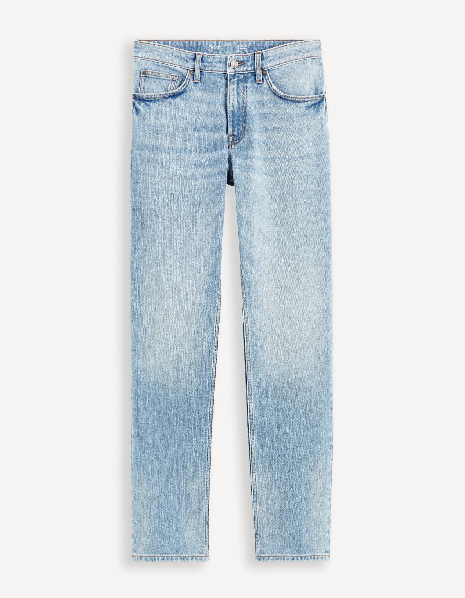 C15 3-Length Straight Jeans - Bleached_DOSTRA15_BLEACHED_02