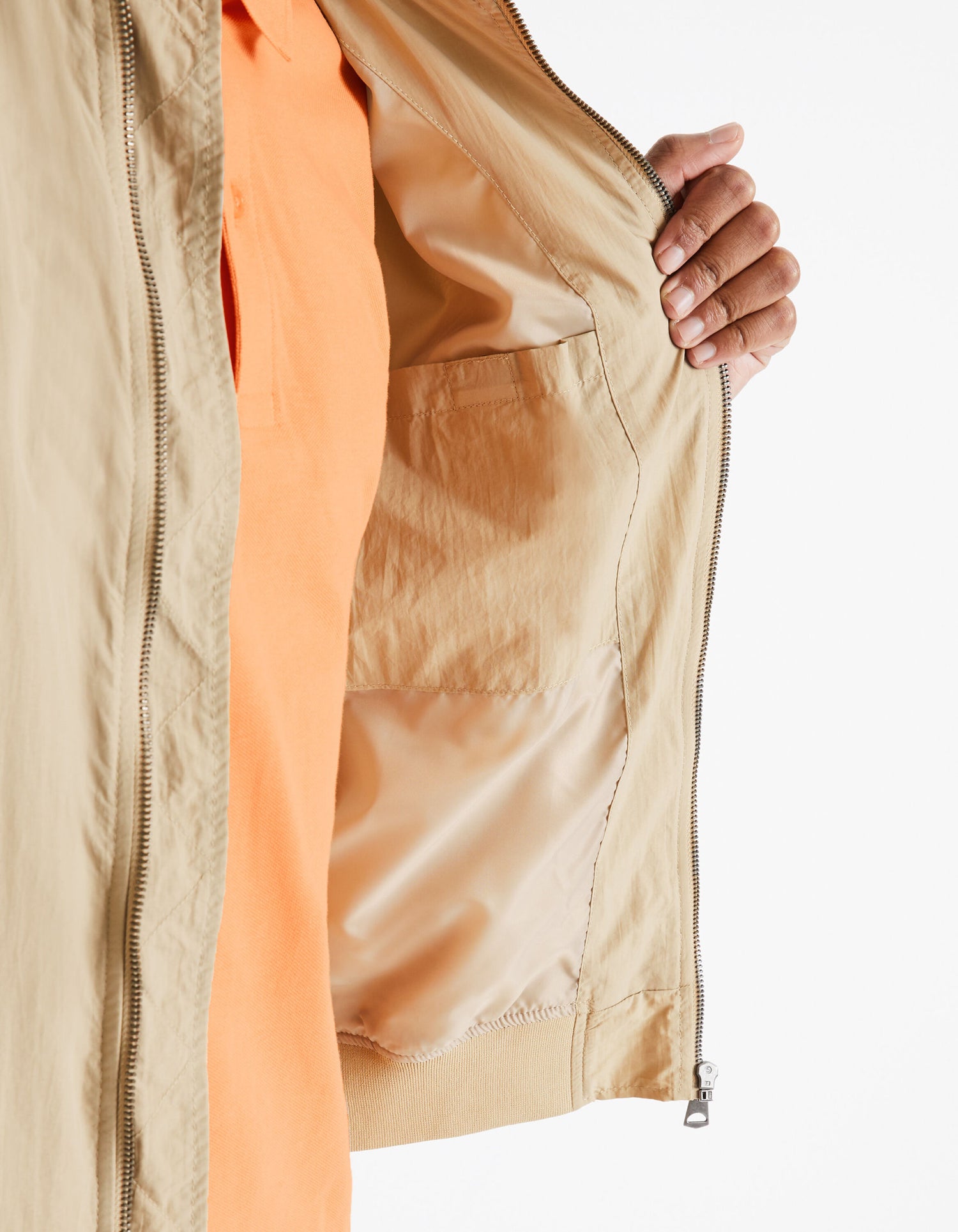 Water-Repellent Jacket - Ecru_DUBLUZ_ECRU_05