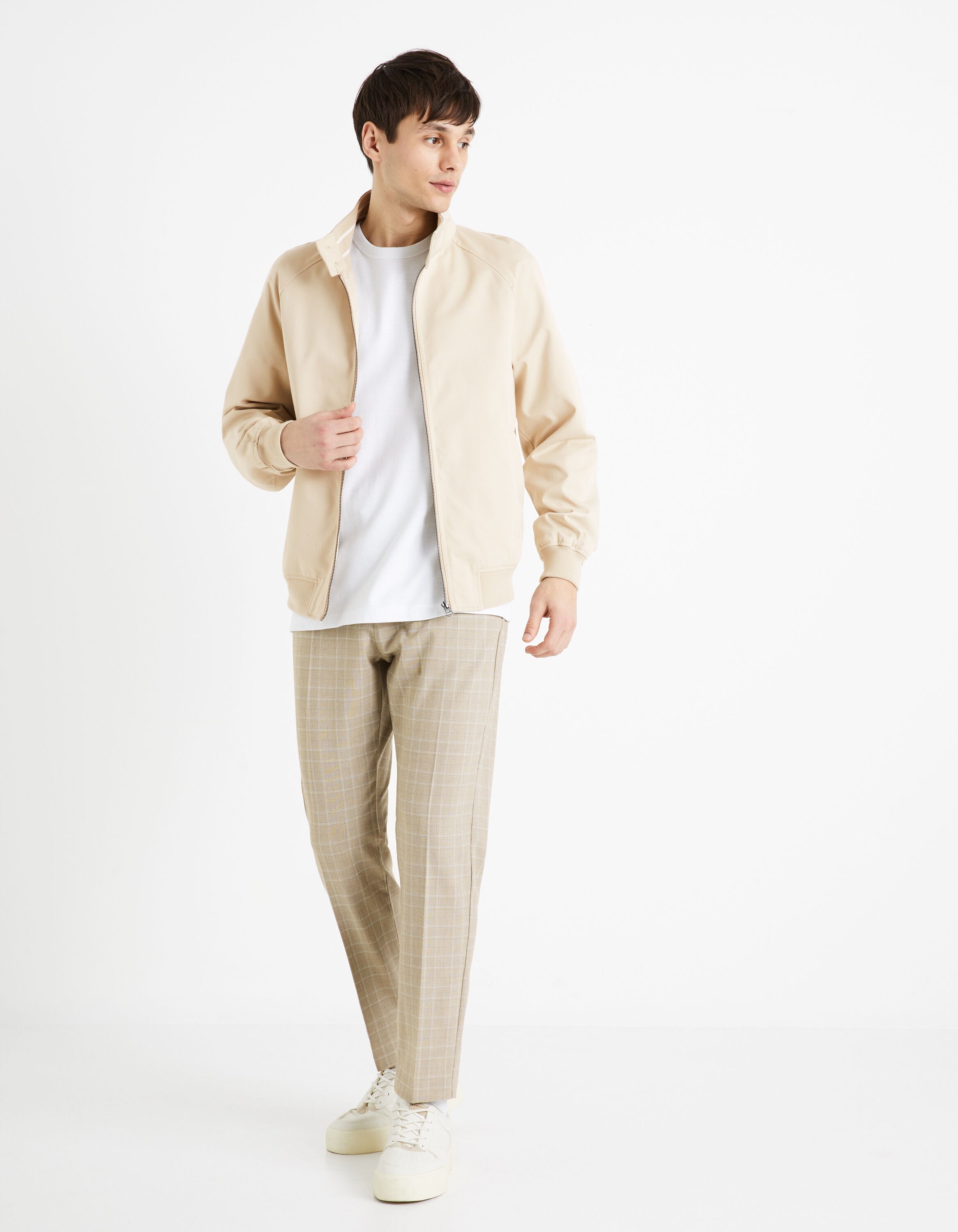 Stand-Up Collar Jacket - Ecru_DUCOTONE_ECRU_03