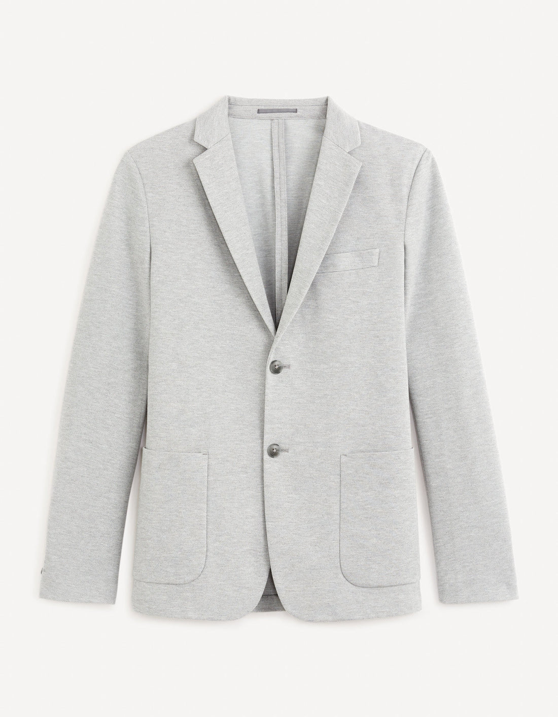 Jess Slim Knit Blazer - Grey_DUJESS1_GRIS CLAIR_01