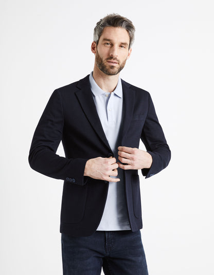 Jess Slim Knit Blazer - Navy_DUJESS1_MARINE_02