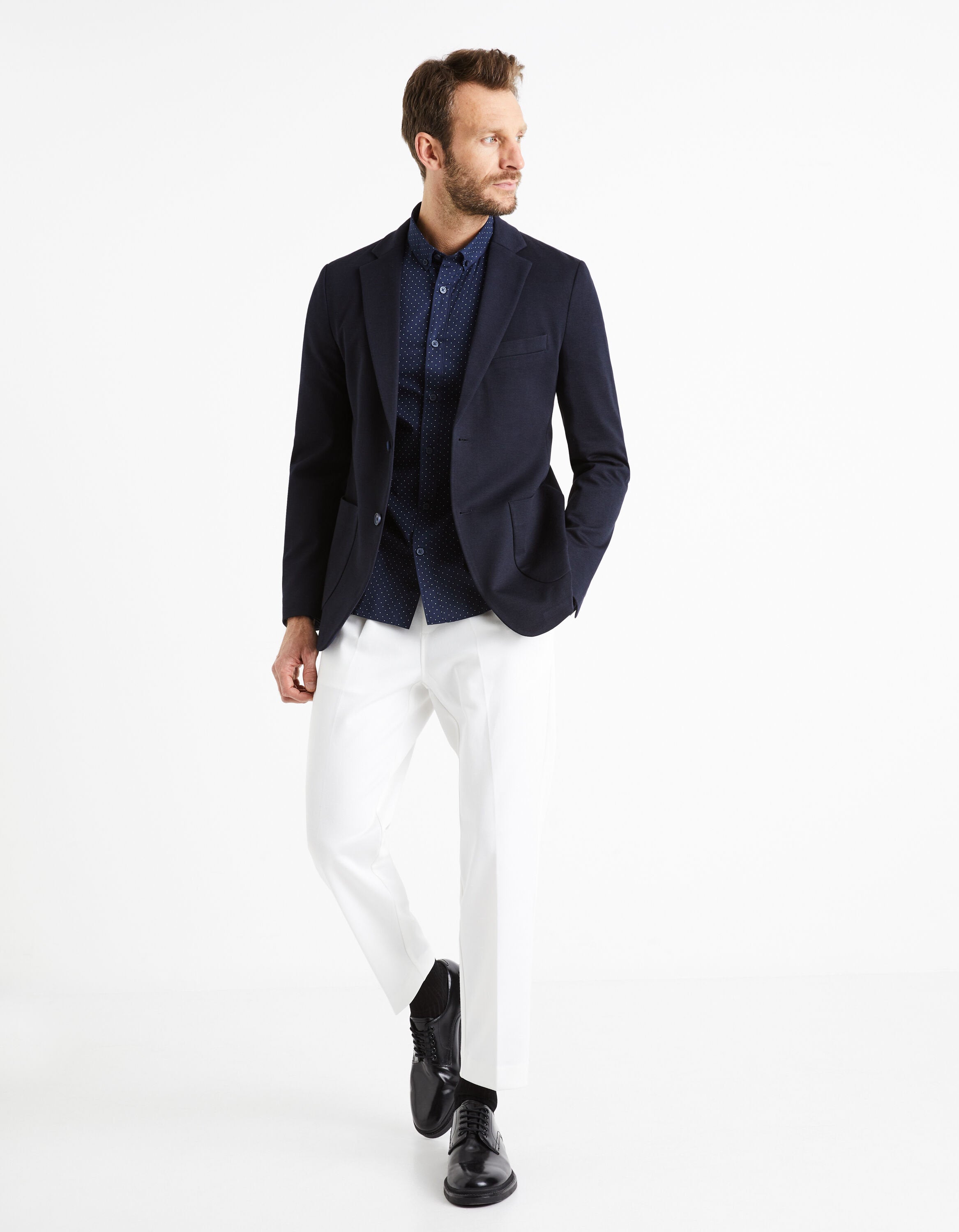 Jess Slim Knit Blazer - Navy_DUJESS1_MARINE_03