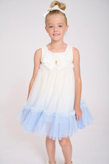 Donatella Dress Snowdrop Blue