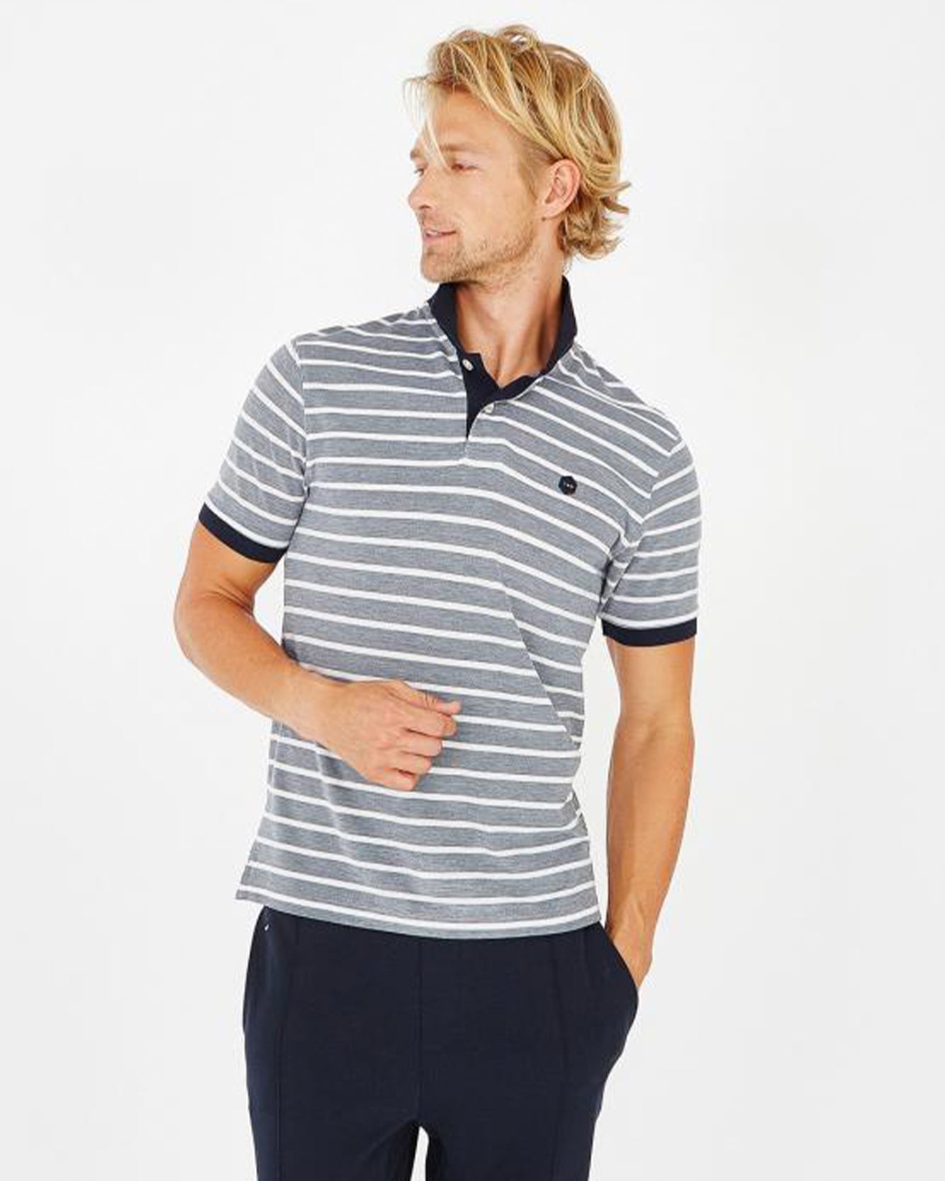 Middle Grey Polo Manches Courtes Eden Park