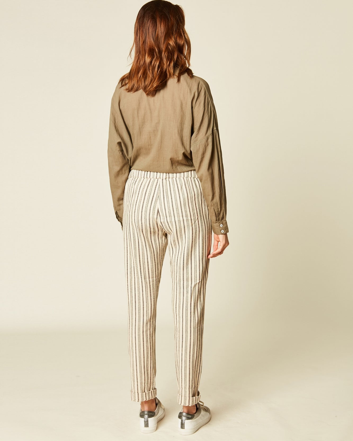 Beige Pantalon Droit Misha