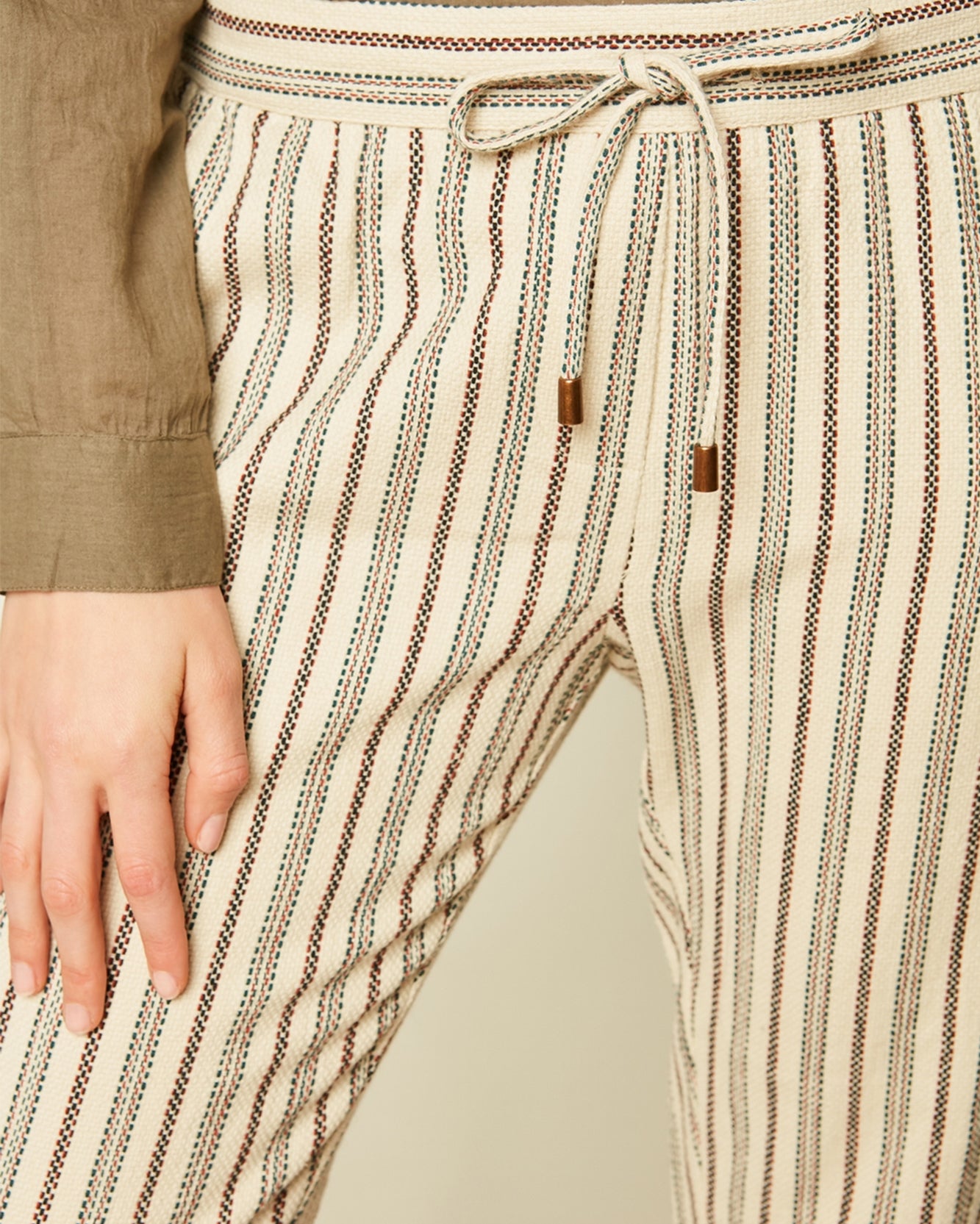 Beige Pantalon Droit Misha