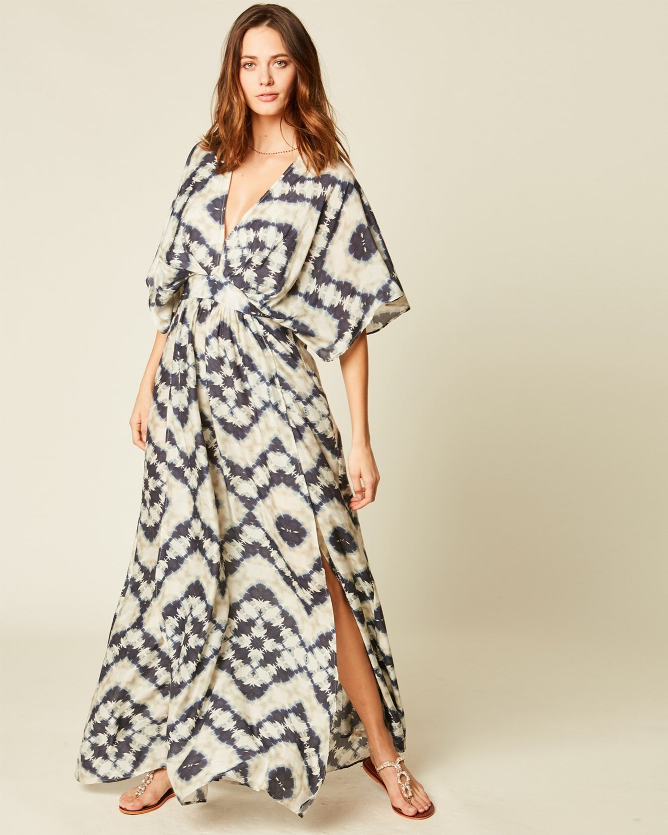 Dark Blue Robe Longue Janis