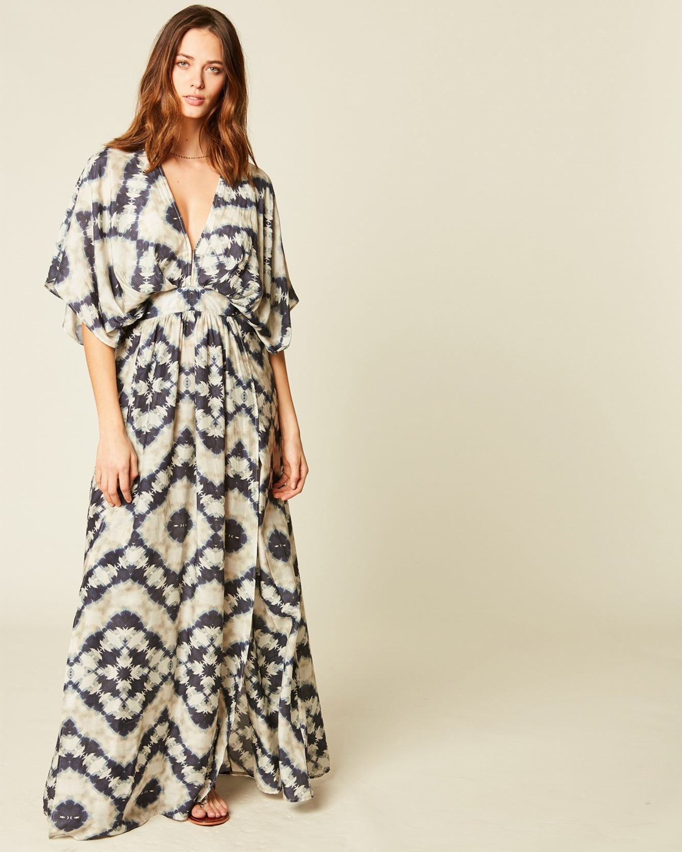 Dark Blue Robe Longue Janis