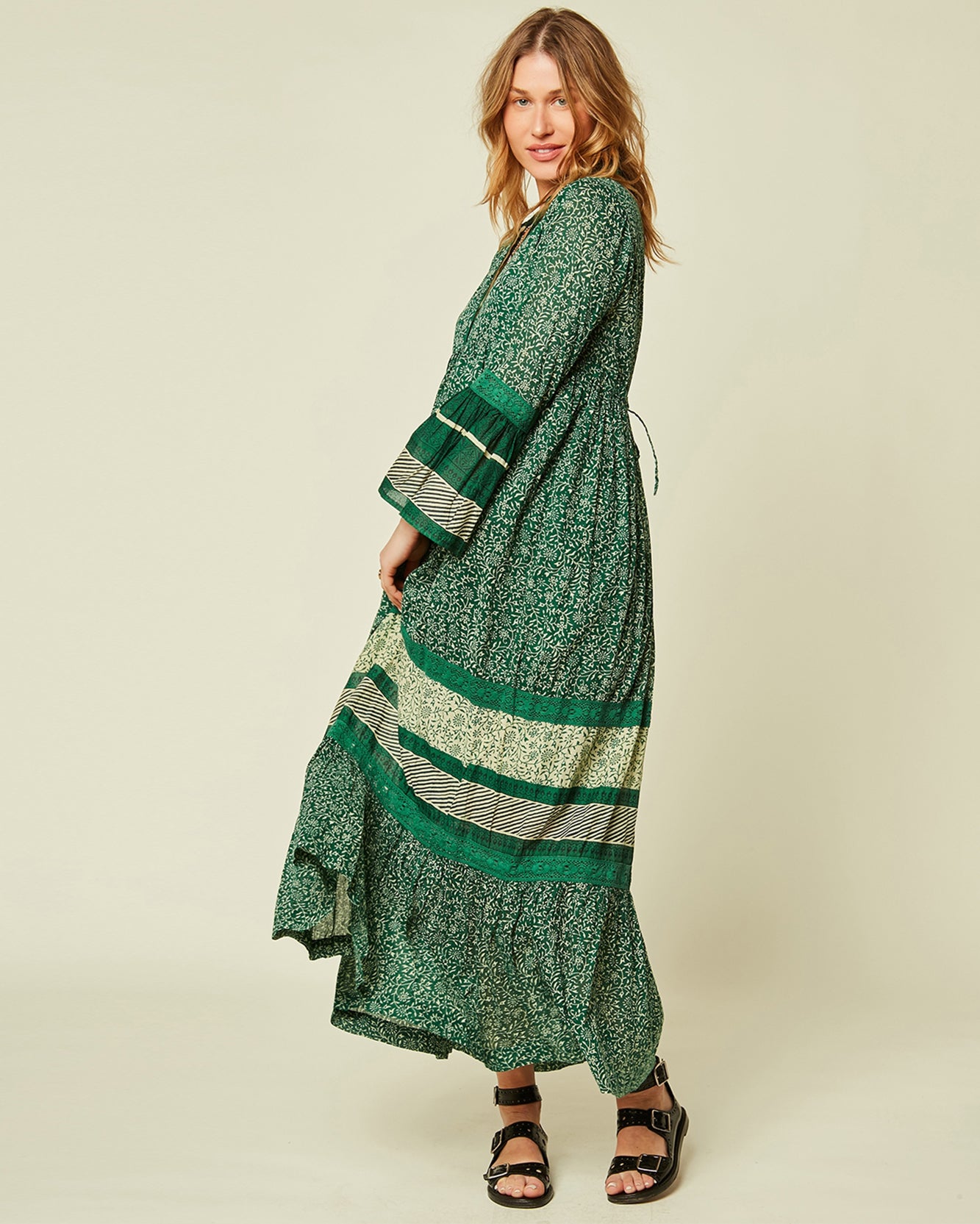 Green Robe Longue Maria