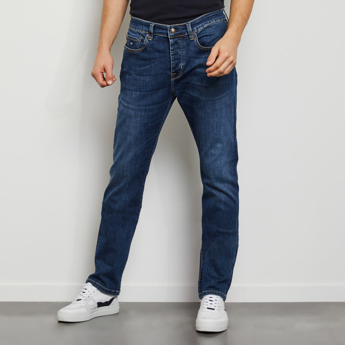 Slim-Fit Dark Blue Jeans