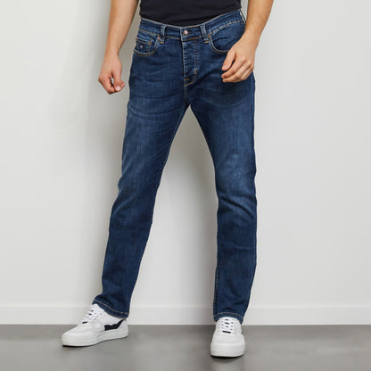 Slim-Fit Dark Blue Jeans