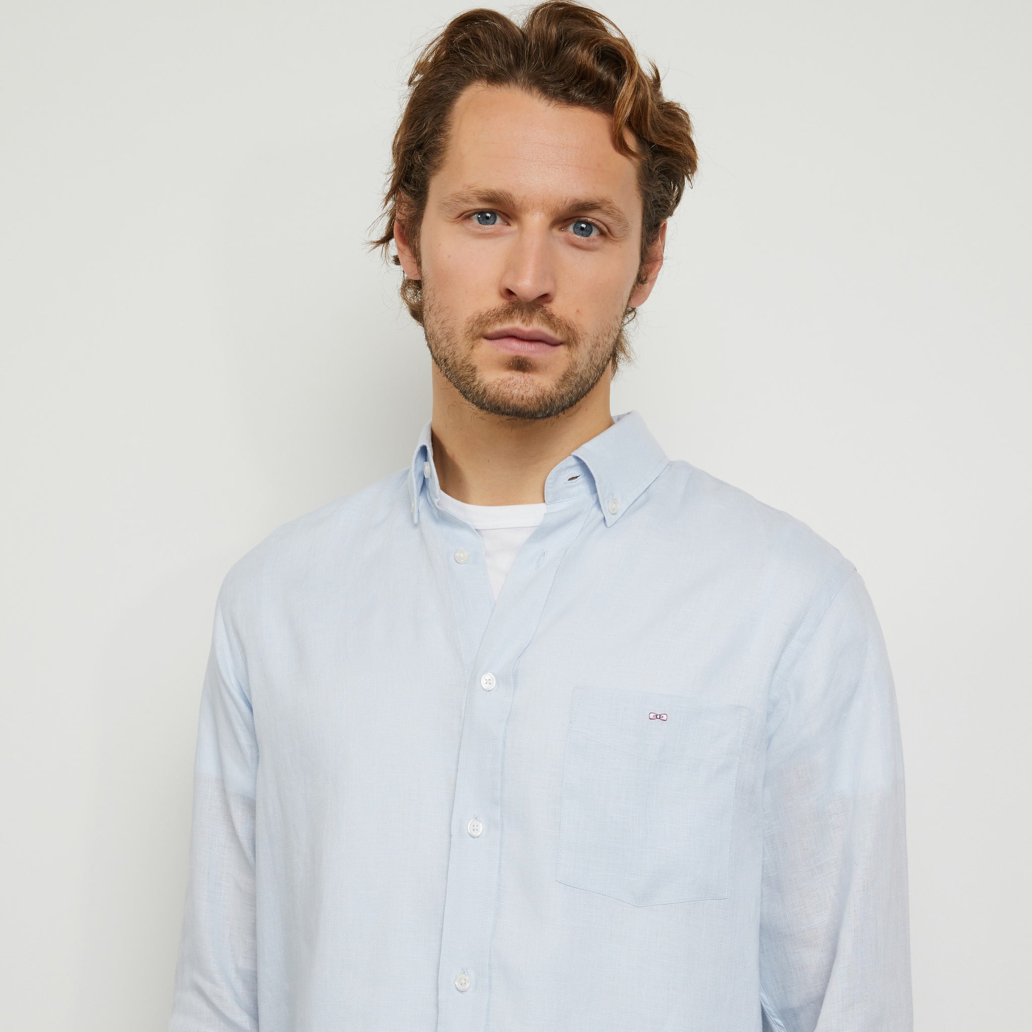 Plain Grey Linen Shirt