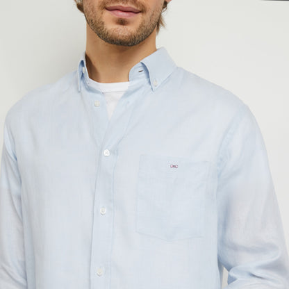 Plain Grey Linen Shirt