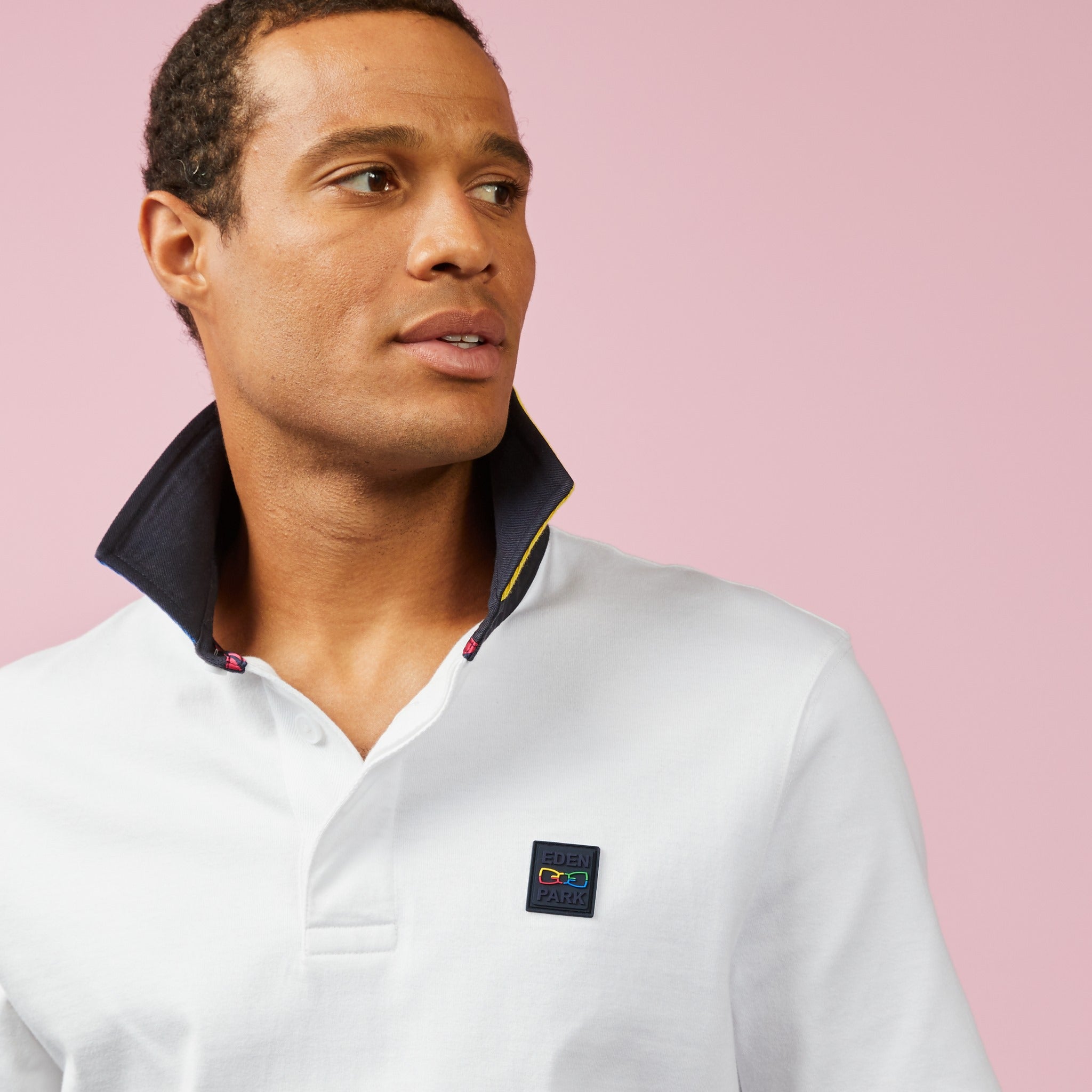 Colour-Block Rugby Shirt With French Flair Embroidery On The Back