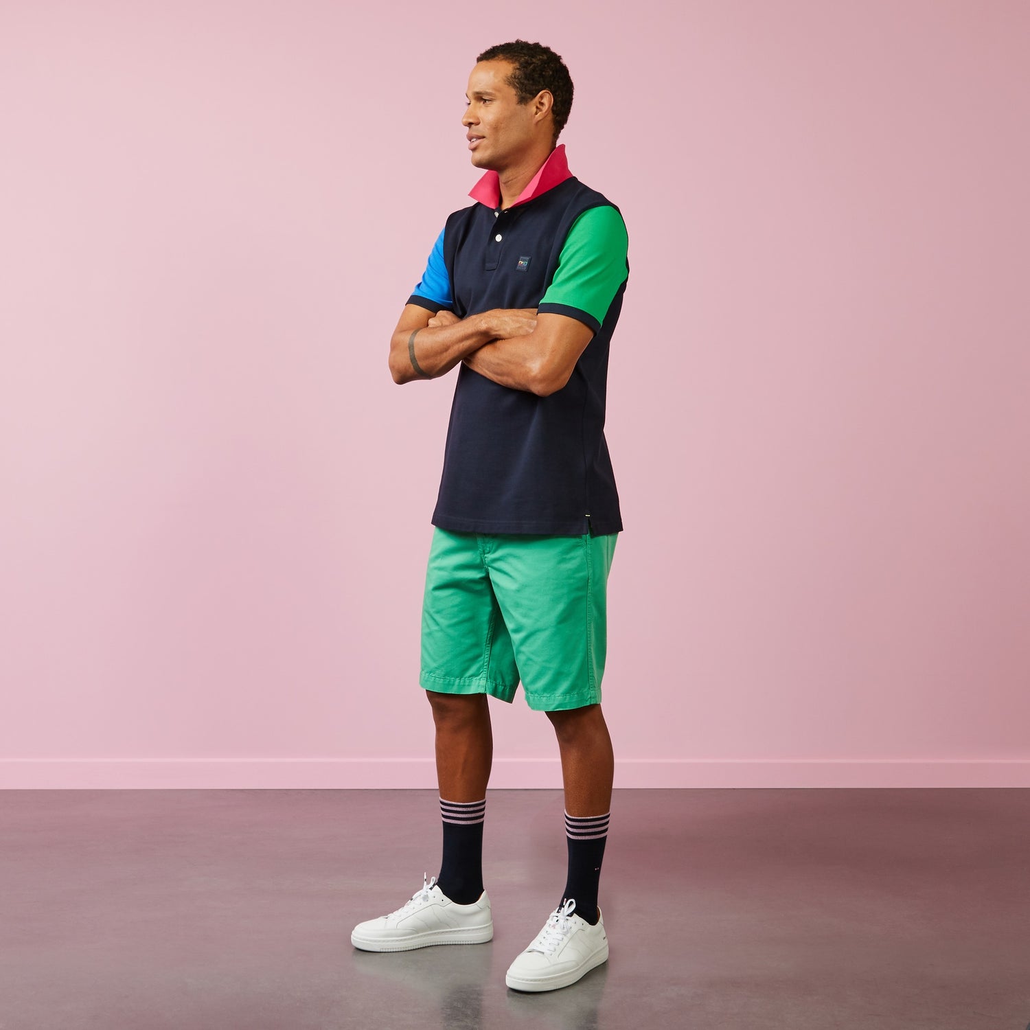 Multicolour Colour-Block Polo