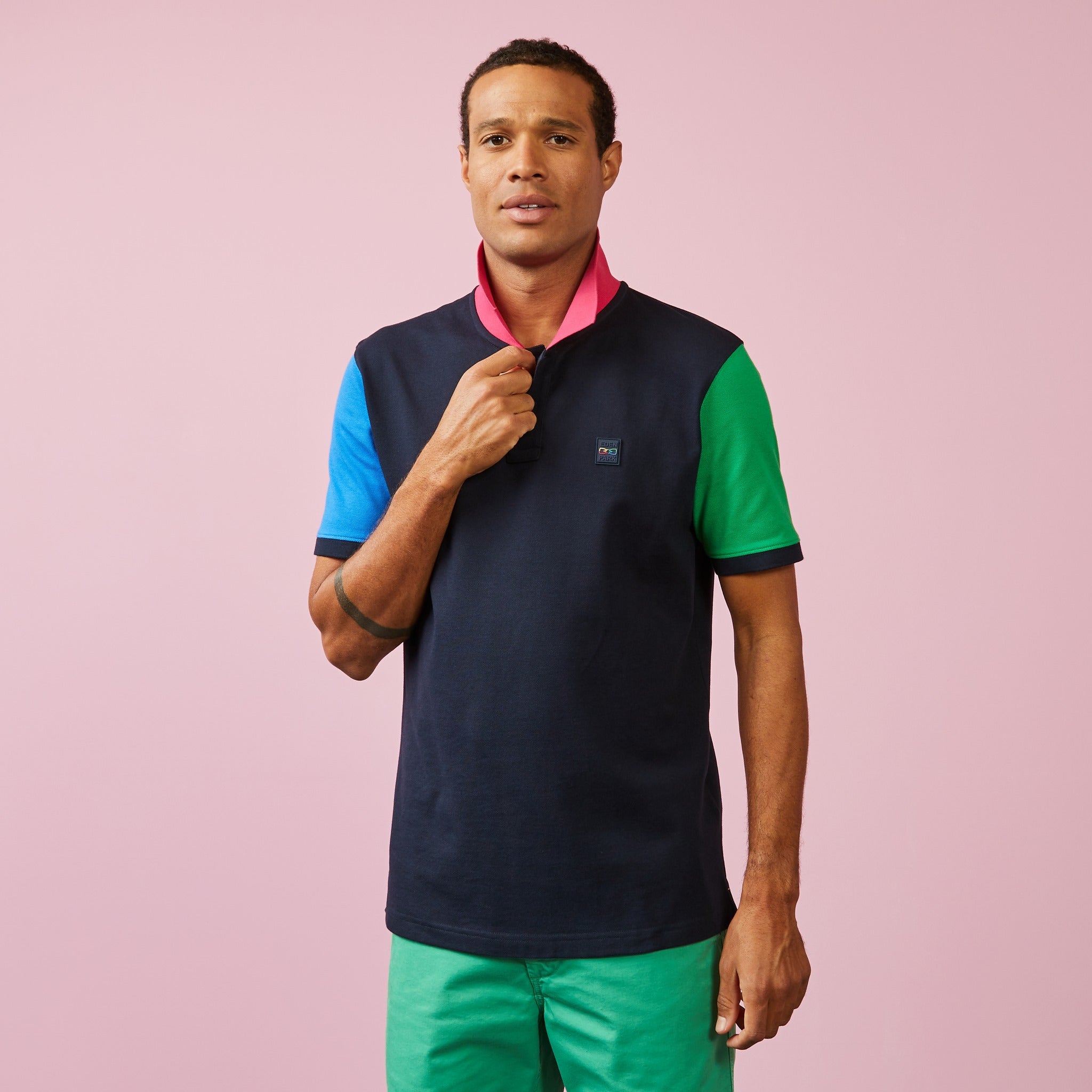 Multicolour Colour-Block Polo