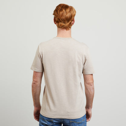 Plain Beige Short-Sleeved T-Shirt