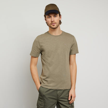 Plain Khaki Short-Sleeved T-Shirt