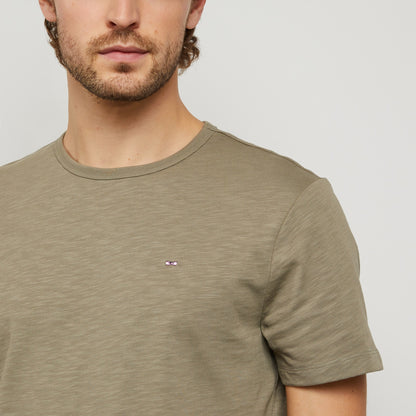 Plain Khaki Short-Sleeved T-Shirt