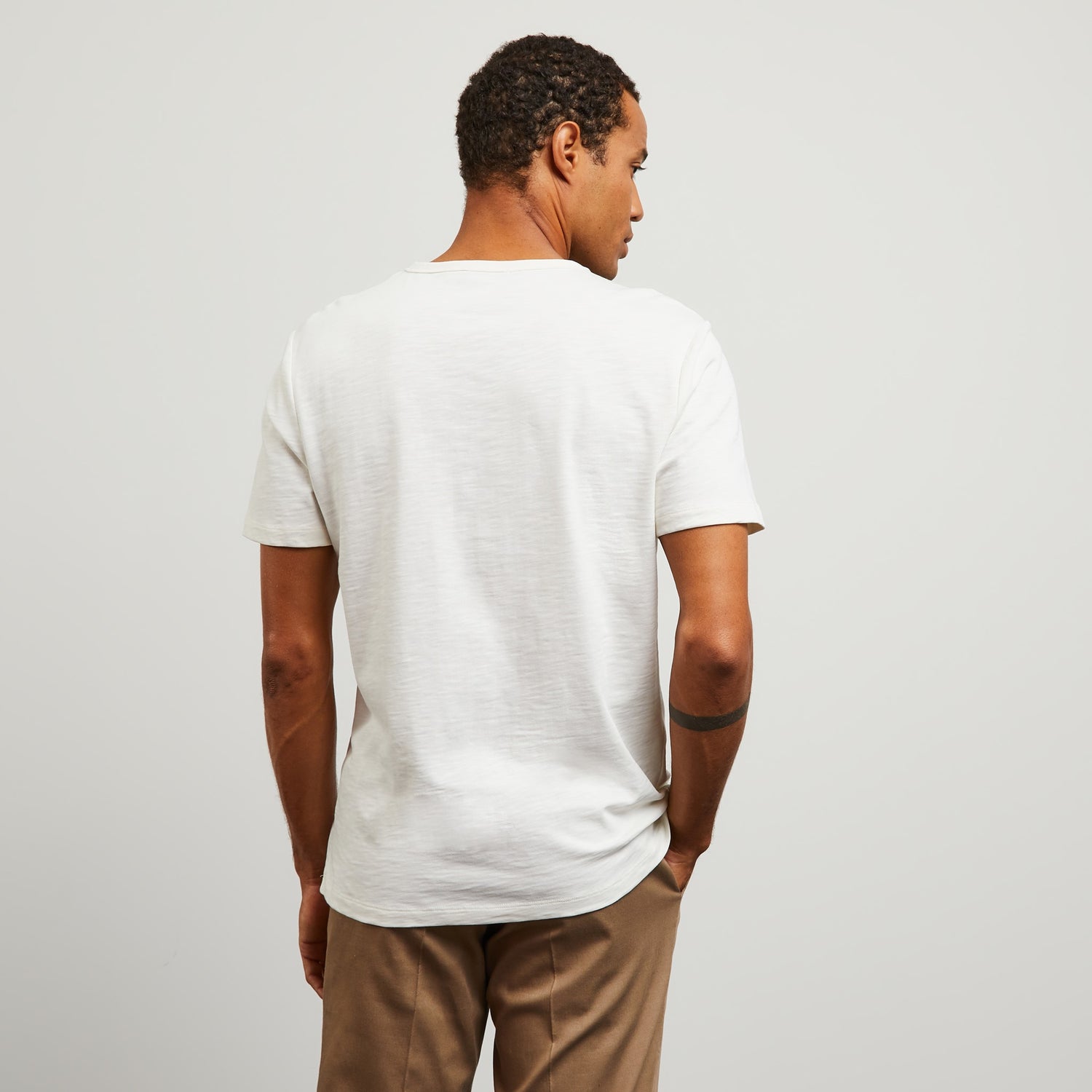 Plain White Short-Sleeved T-Shirt