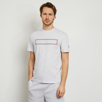 Grey T-Shirt With Embossed Inscription
