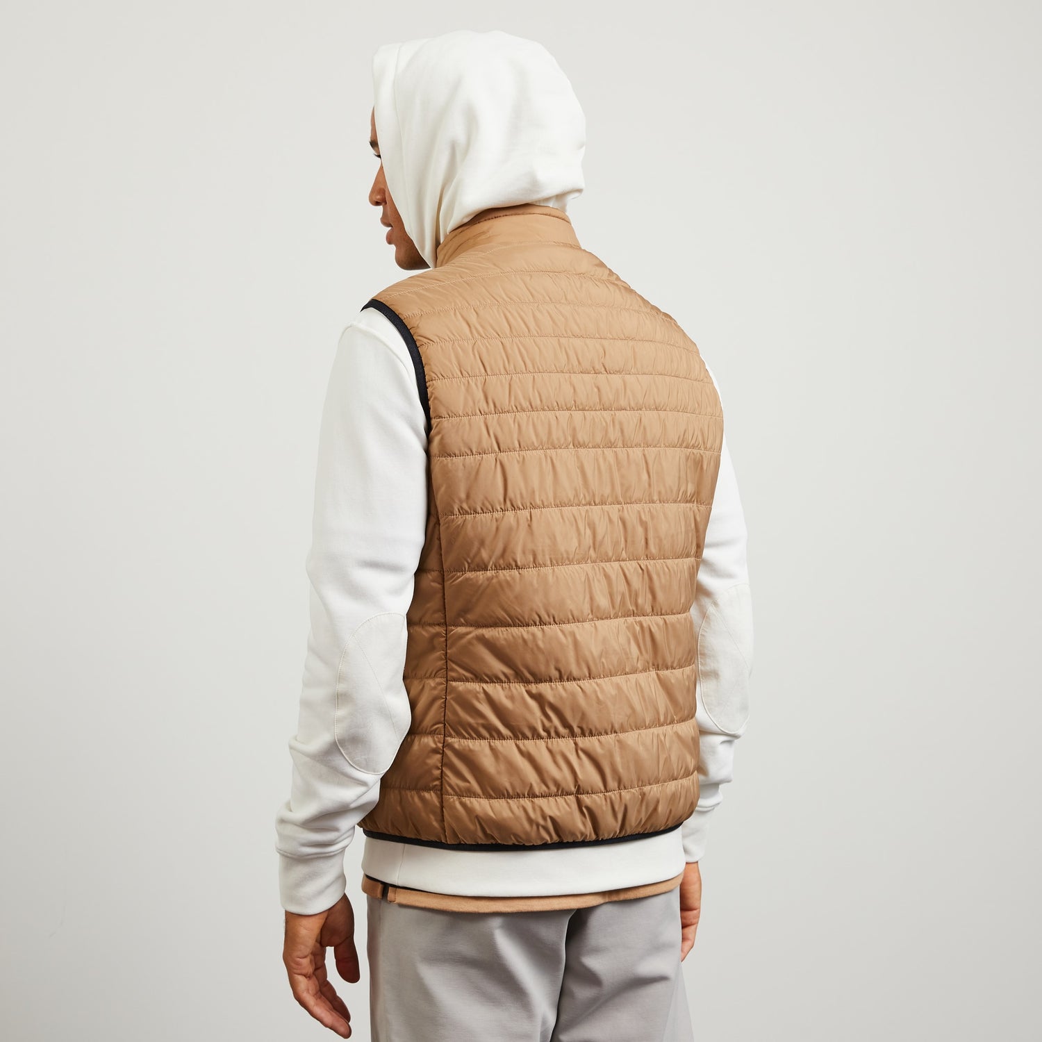 Beige Sleeveless Puffa Jacket