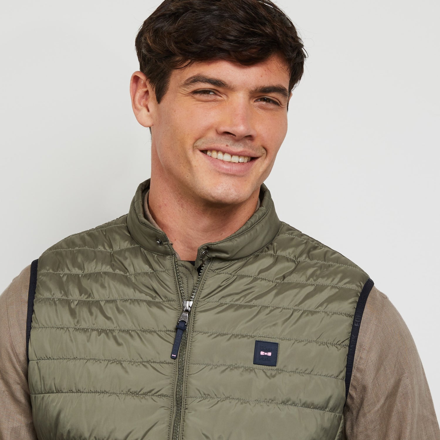 Khaki Sleeveless Puffa Jacket