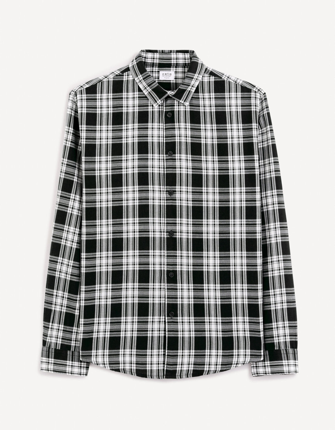 Regular Shirt 100% Cotton - Black_FADRO_BLACK_02