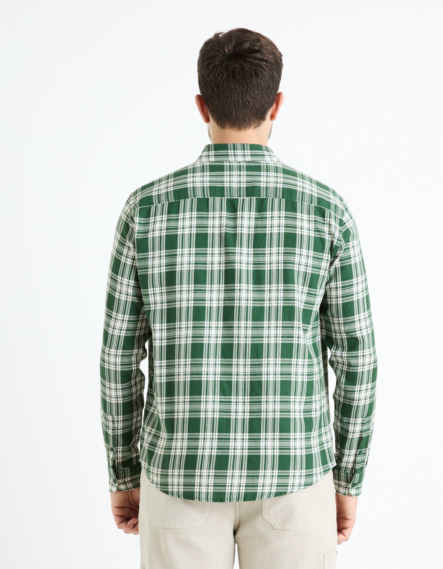 Regular Shirt 100% Cotton - Green_FADRO_GREEN_04
