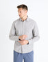 Regular Shirt 100% Cotton - Mottled Grey_FAFILE_ANTHRA GRAY_01