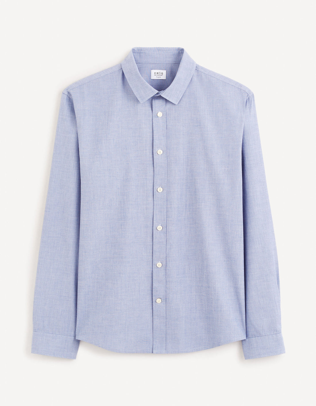 Regular Shirt 100% Cotton - Blue_FAFILE_BLUE_02