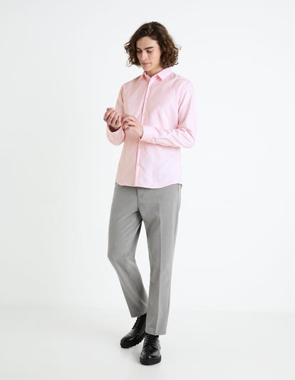 Slim Shirt 100% Cotton - Light Pink_FASANURE_LIGHT PINK_03