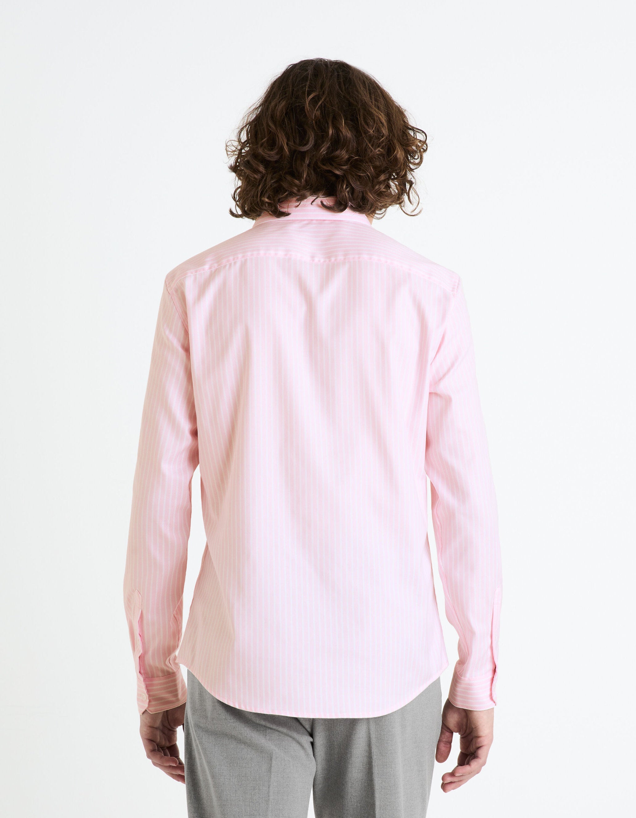 Slim Shirt 100% Cotton - Light Pink_FASANURE_LIGHT PINK_04