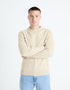 100% Cotton Round Neck Sweater - Beige_FEBASIC_LIGHT BEIGE_01