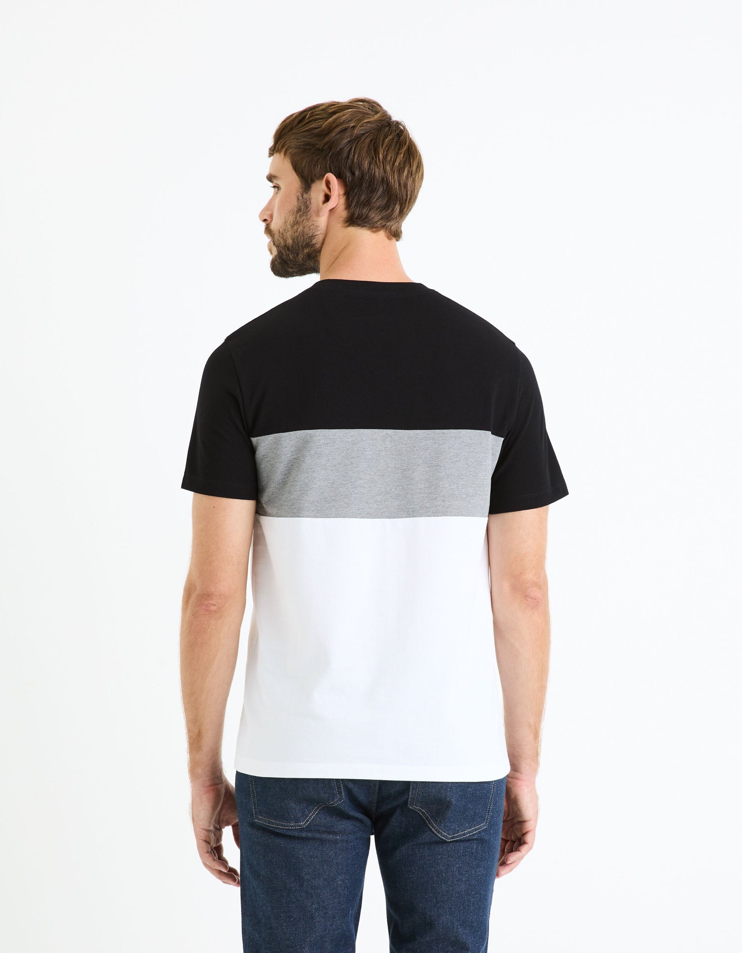 100% Cotton Round Neck T-Shirt - Black_FEBLOC_BLACK_04