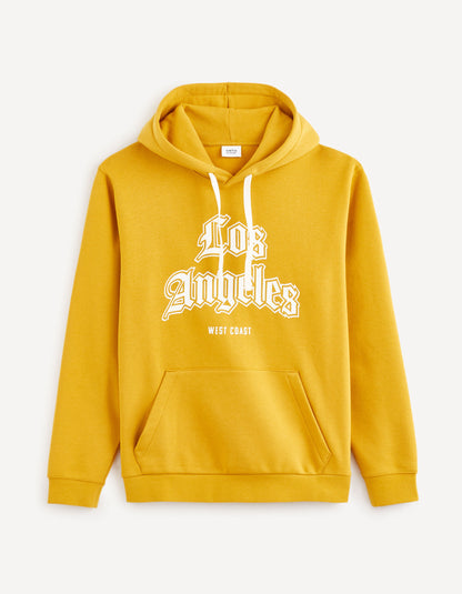 Cotton-Blend Hoodie - Yellow_FECAGO_YELLOW GOLDEN_01