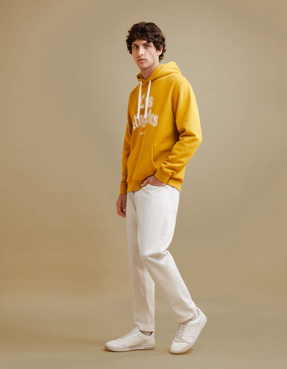 Cotton-Blend Hoodie - Yellow_FECAGO_YELLOW GOLDEN_02