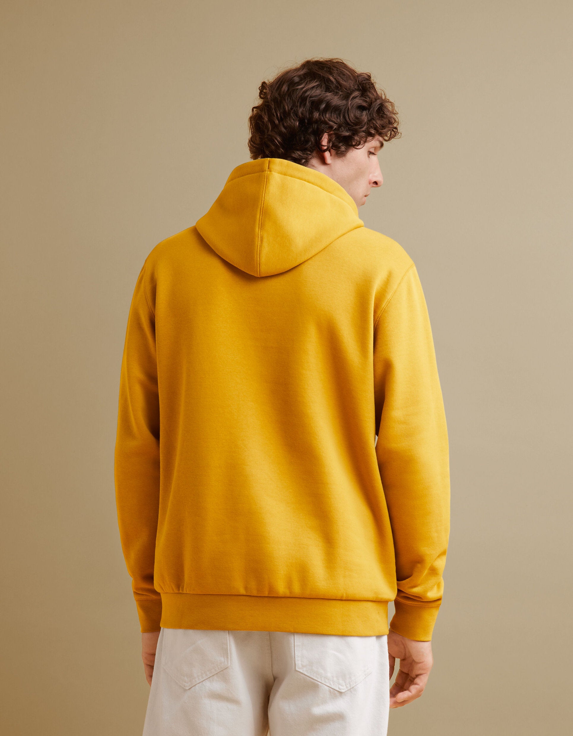 Cotton-Blend Hoodie - Yellow_FECAGO_YELLOW GOLDEN_04